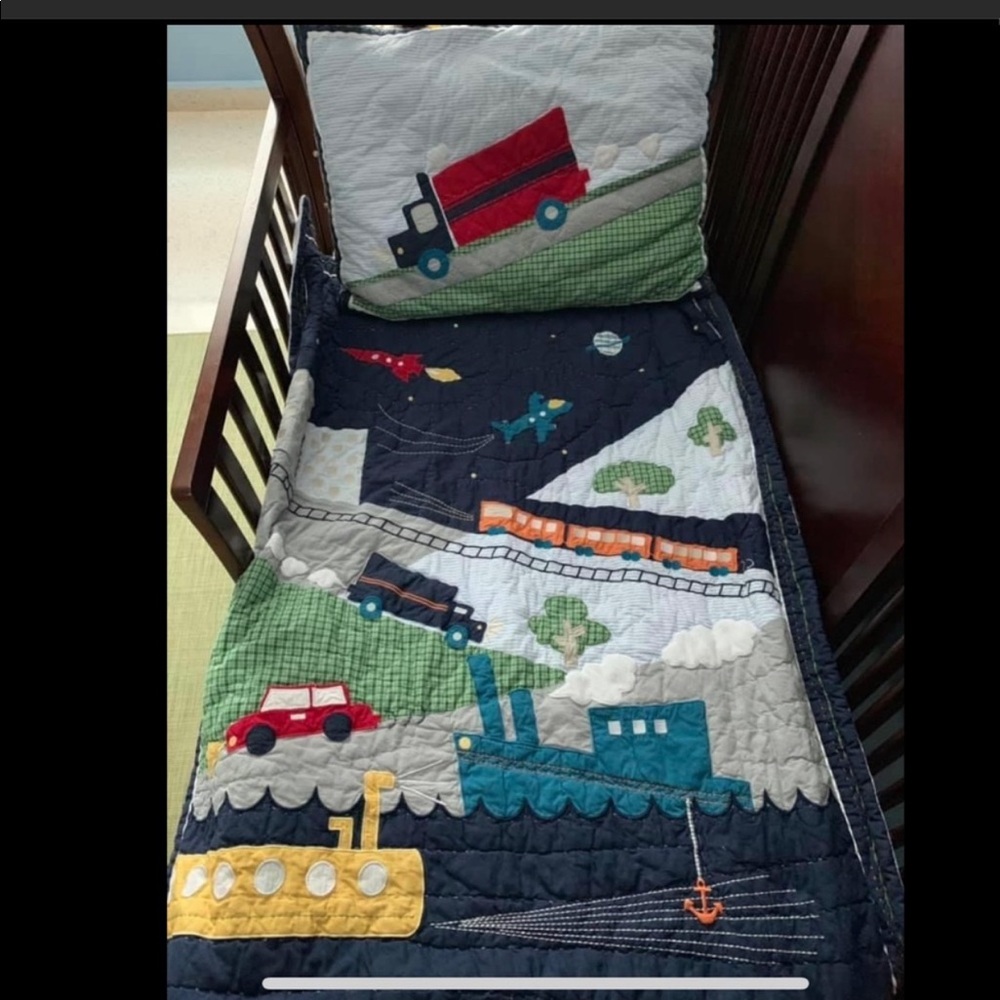 Pottery barn kids brody toddler quilt and sham